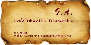 Ivánkovits Alexandra névjegykártya